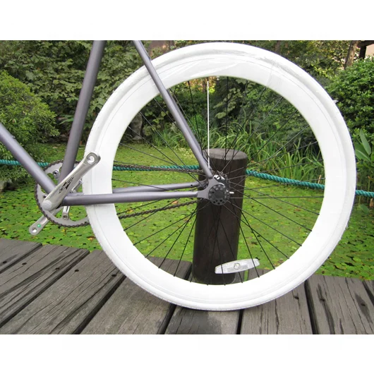 700C grey frame tire in white color fixed gear bike