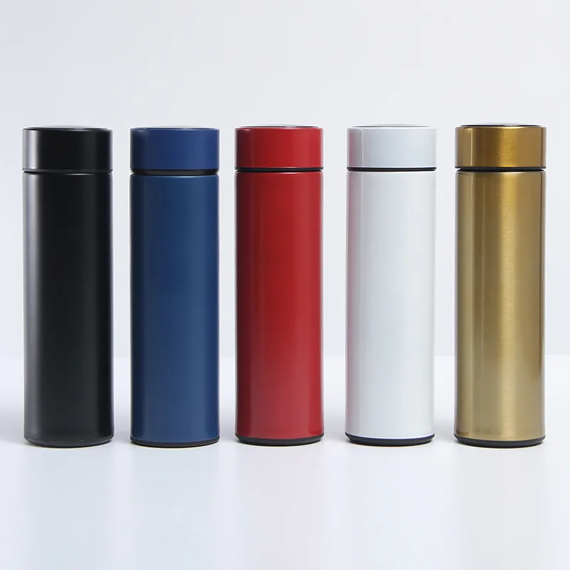 Intelligent Temperature Measurement LED Touch Display Temperature Straight Cup Lovers Cup Creative Business Gift Thermos Cup