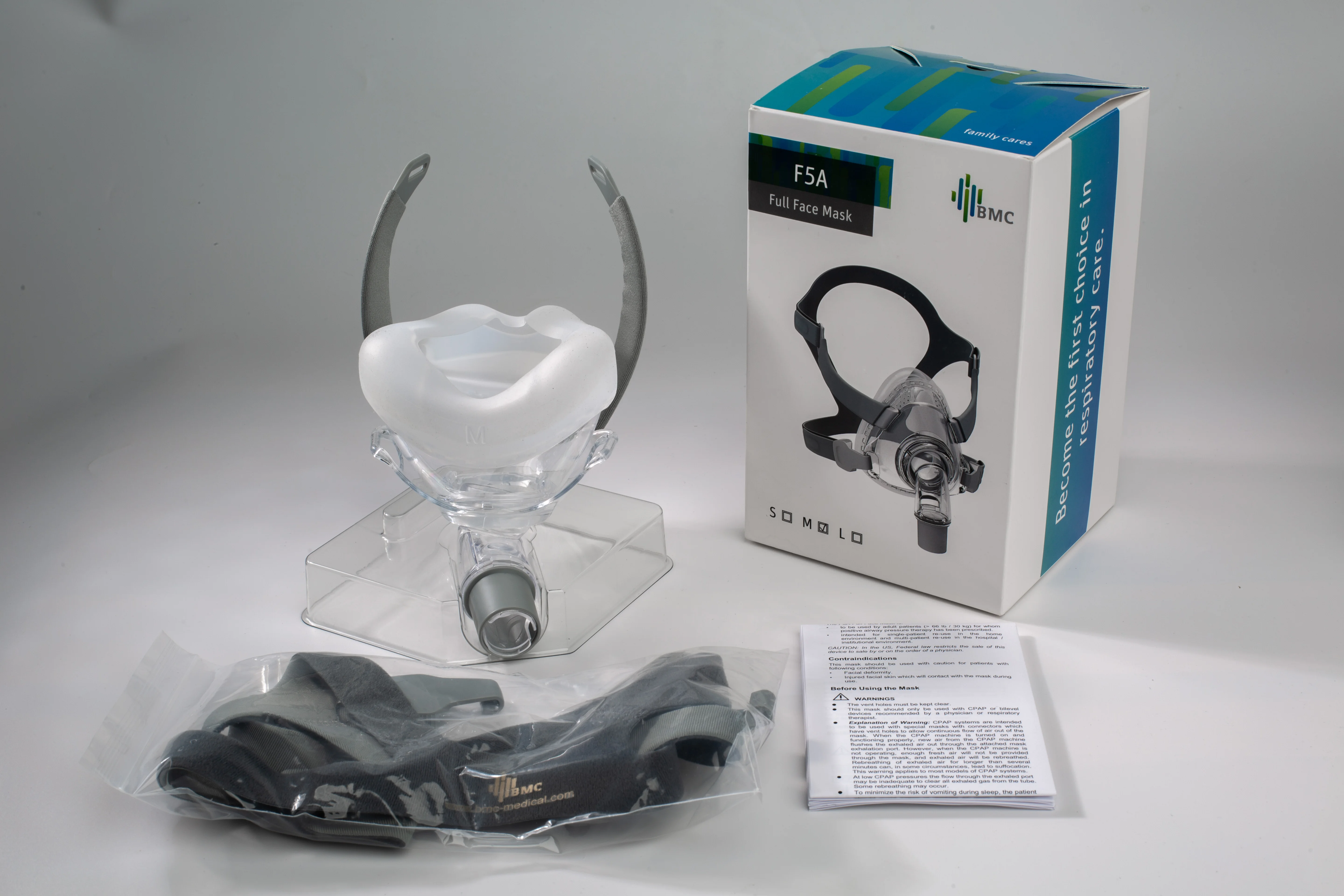  BMC F5A Полнолицевая маска для CPAP BiPAP oxyгенератор домашнего ухода здоровая сна
