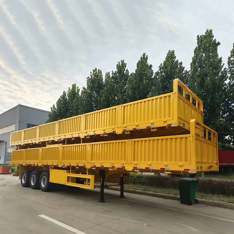 China factory 3/4 axles 40ft fence semi trailer cargo transport  600mm fence trailer