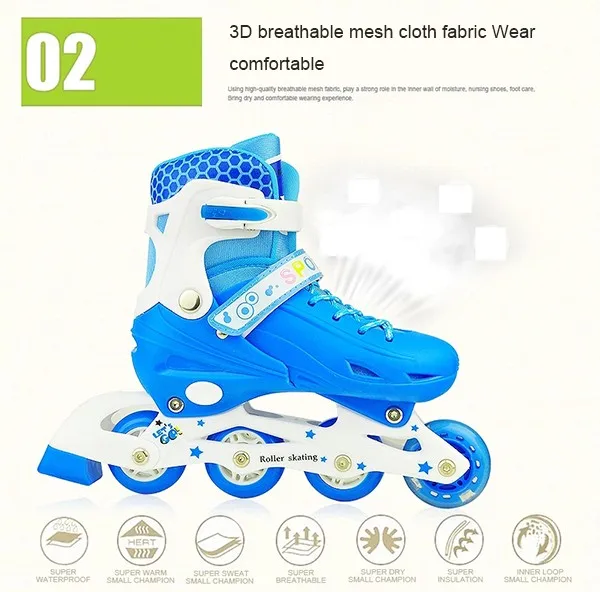 Professional 4 PU adjustable roller wheels high quality factory inline skates for sale