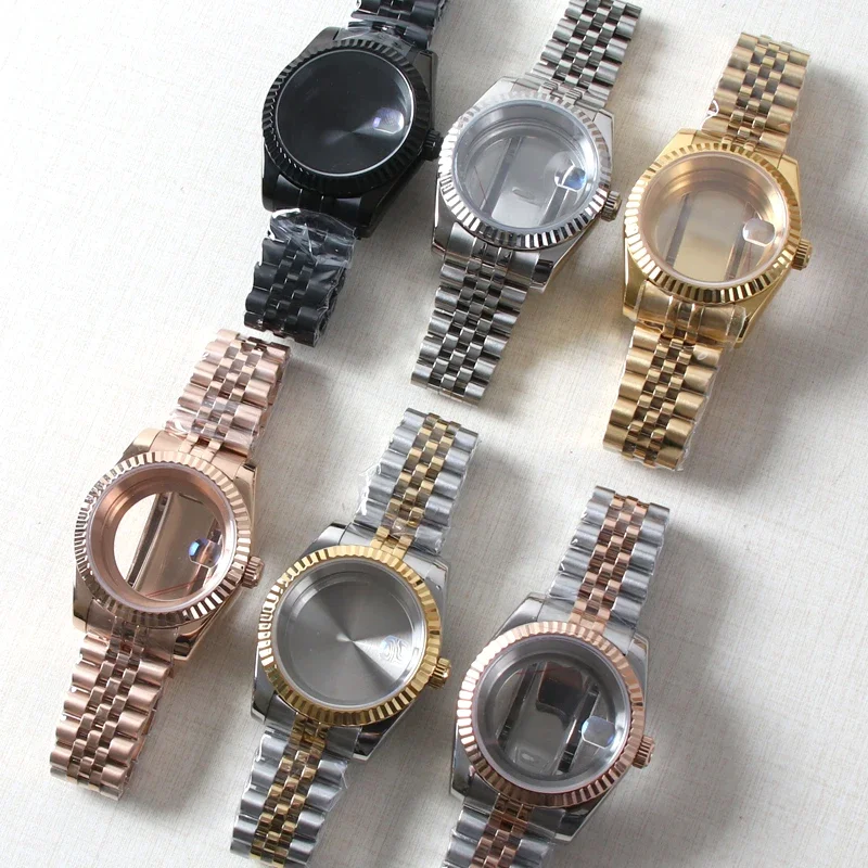 36mm/39mm Watch Case NH35 Watch Accessories Stainless Steel For NH35 NH36 NH38 Movement 28.5mm Dial Bracelet