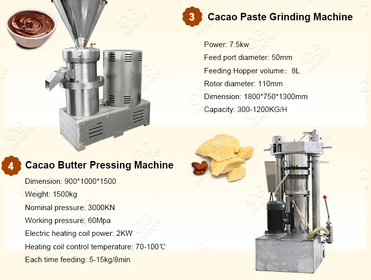 Indonesia 25Kg Small Scale Cacao Bean Powder Machinery Line Equipment Plant Cocoa Processing Machines for Cacao