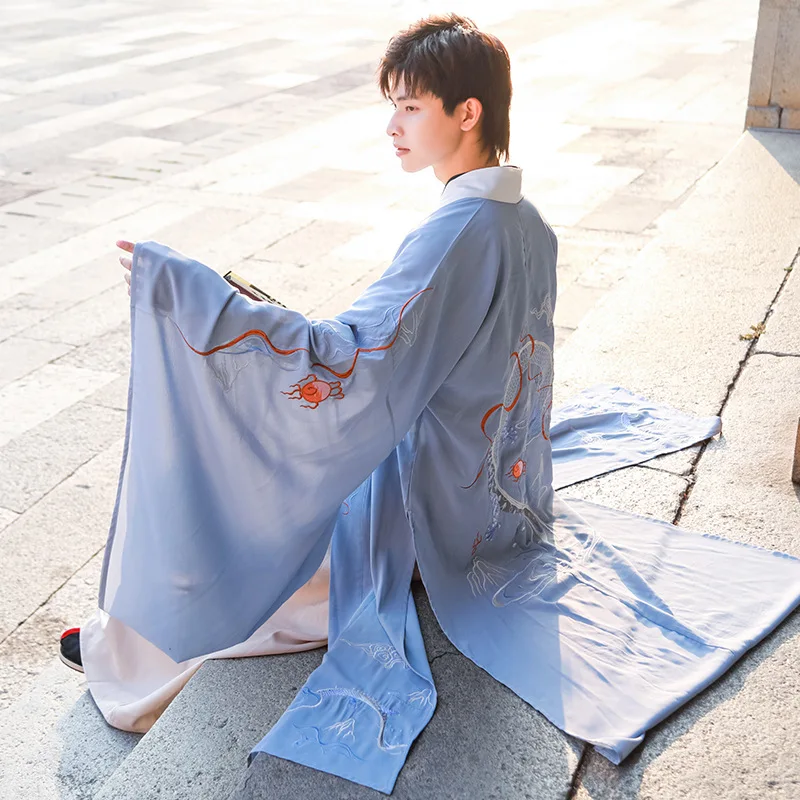  Ancient Big-Sleeved wide-sleeved embroidery plus size Hanfu chinese traditional clothes for