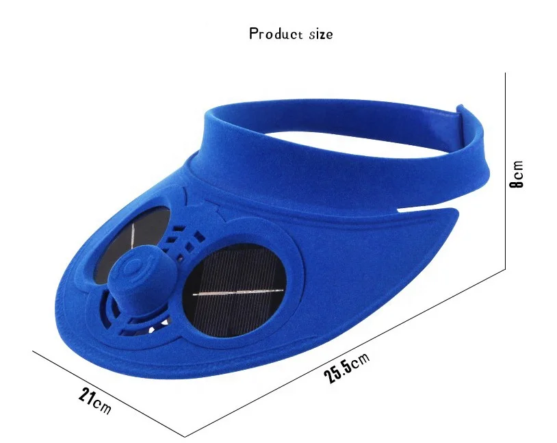 New Design Cheap sun visor hat with solar powered fan Children Fashion solar powered fan hat for kids