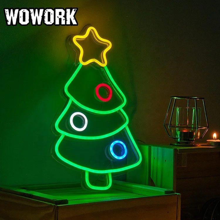 Заводская поставка от WOWORK миниатюрные прозрачные акриловые пластины гибкая неоновая вывеска с USB-проводом 5 в для украшения