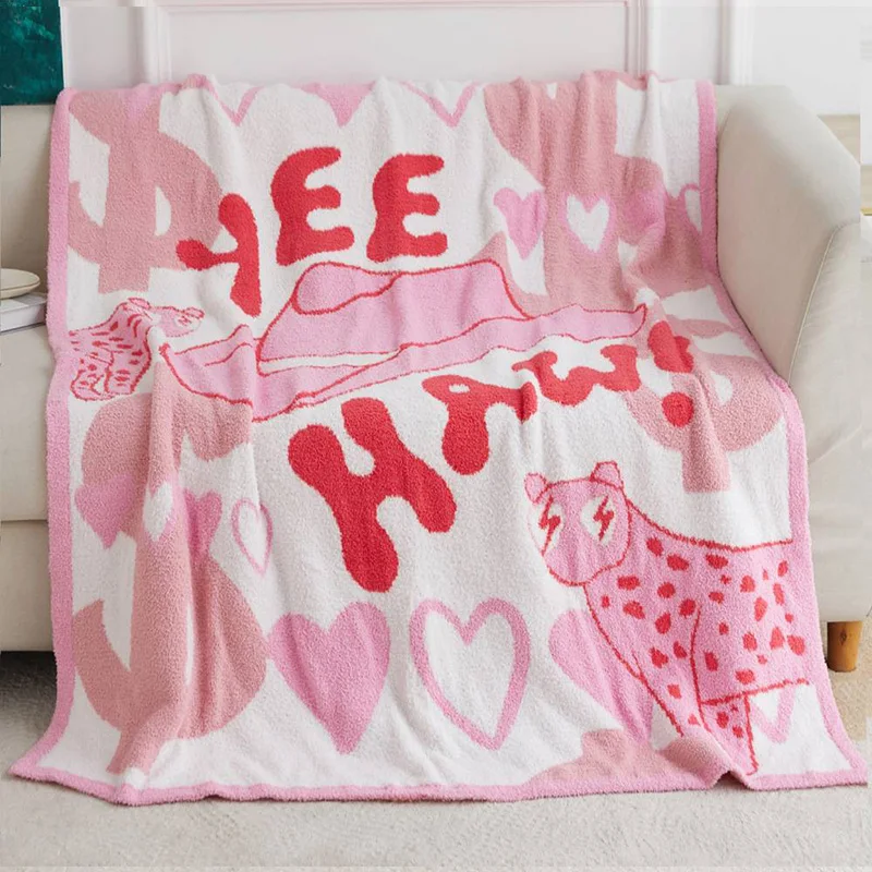 Personalized Western Soft Knitted Blankets Hot 50*60 inch Plaid Blanket Custom Checked Blanket