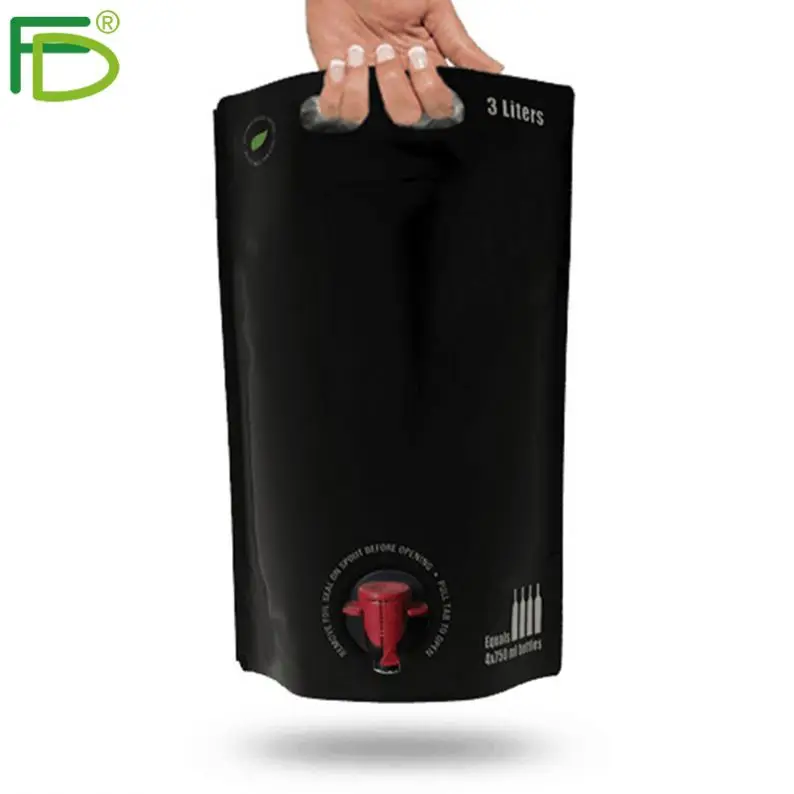 Wholesale Hot Fill Filling 5 Litre 5Liter 5L 5Lt Soda Tequila Cider Stand Up Pouch With Valve