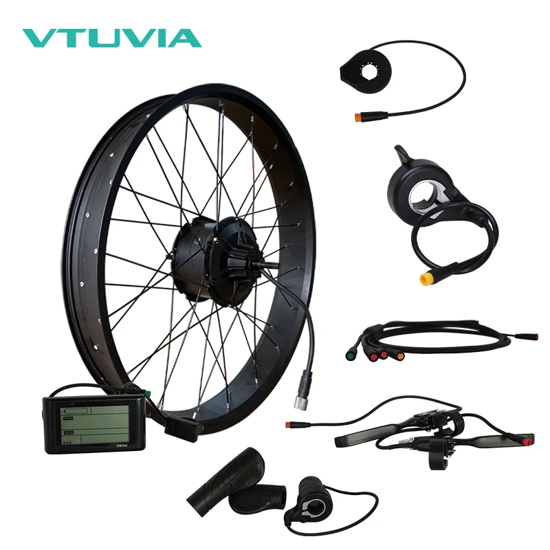 Vtuvia 36v 48v 250w 350w 750W 1000W Hub Electric Bike Kits 26 29 inch Waterproof Optional ebike wheel kits