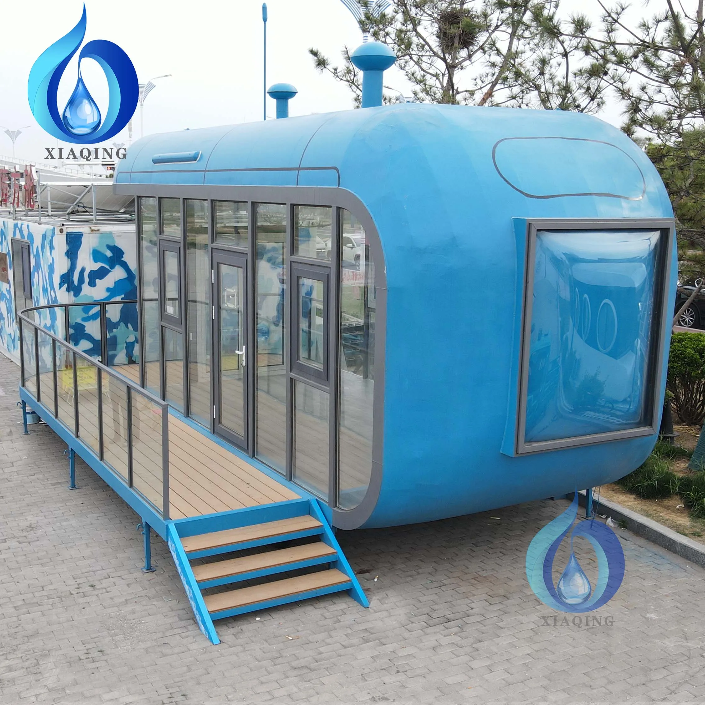 Factory Custom mobile prefab cabin house modular tiny house with bathroom for sale