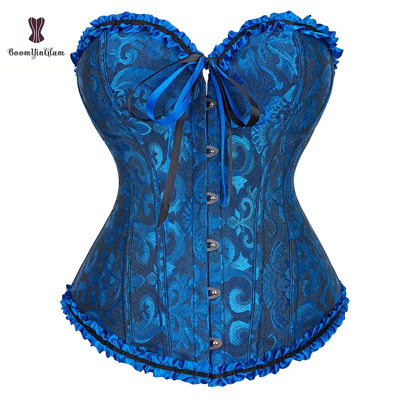 Fashion Slimming Bustier Overbust Corselet Plus Size Underwear Body Lifter Slimming Sheath Corset Top With 6 Busk Snaps
