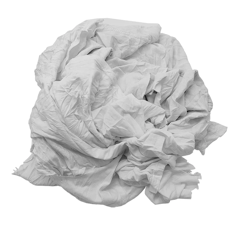 Белая мягкая ткань для протирания футболок, 100% хлопок, б/у тряпка, белые хлопковые тряпки для чистки