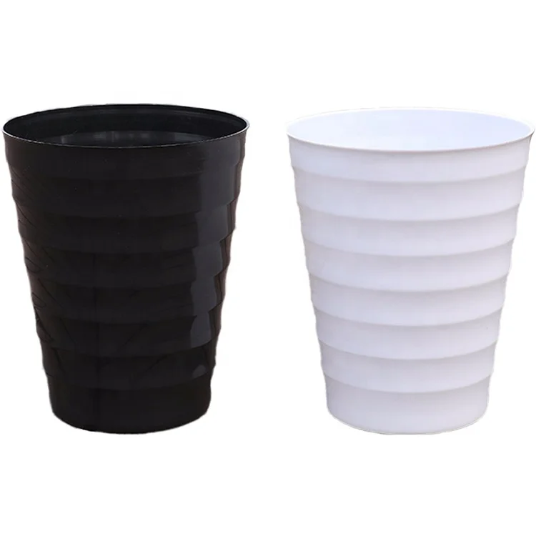 Wholesale Modern Garden Tall White Black Large Size Plastic Flower Pot Plastic Garden Pot