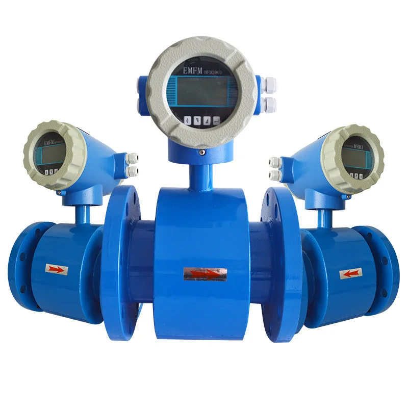 High Precision Intelligent Electromagnetic Flowmeter Integrated Pipeline Digital Display Sensor for Sewage Mud Fire Resistant