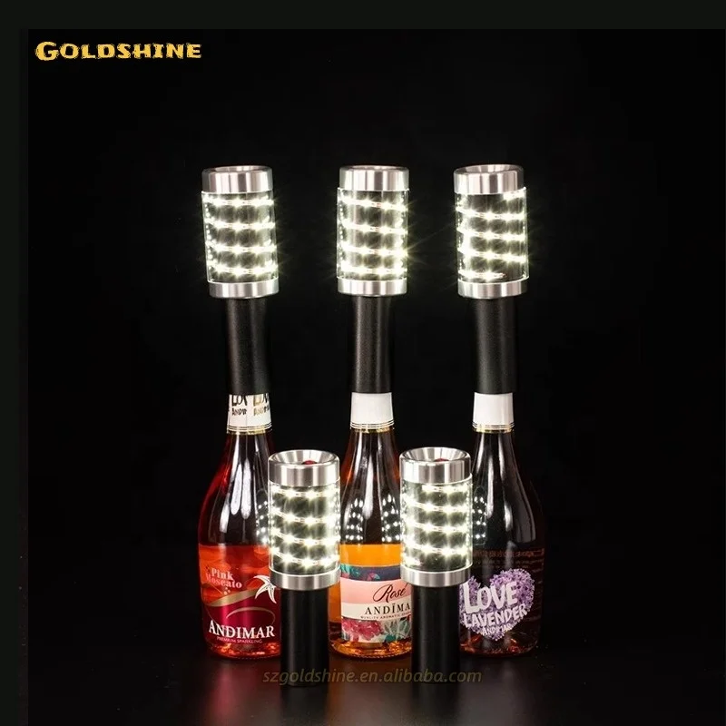 Rechargeable Champagne Bottle Light LED Strobe Baton Flash Bottle Service stick LED Sparkler light for Party Club Bar