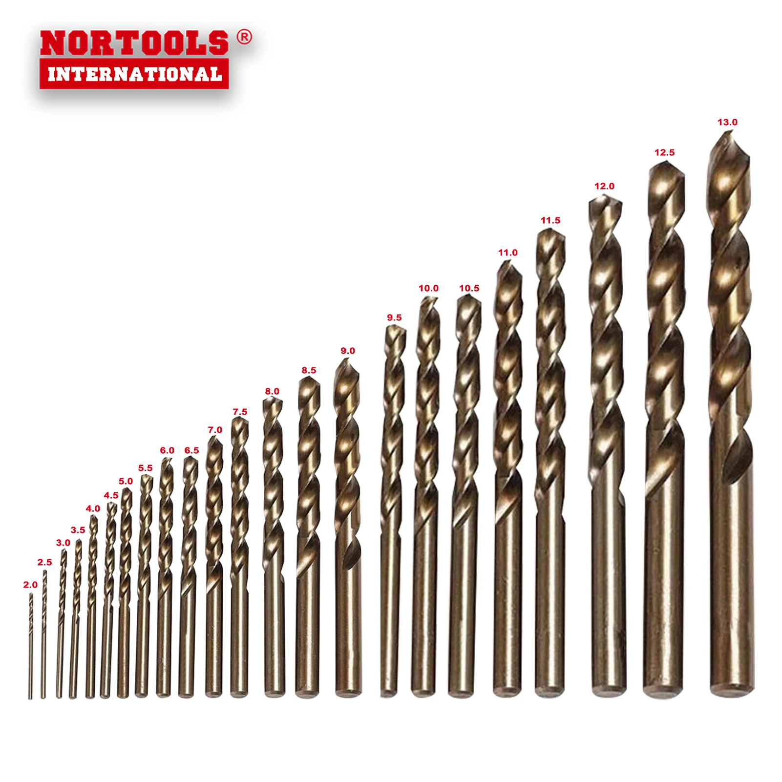 High Quality DIN338 M35 split point HSS-E Cobalt twist drill bits for metal drilling