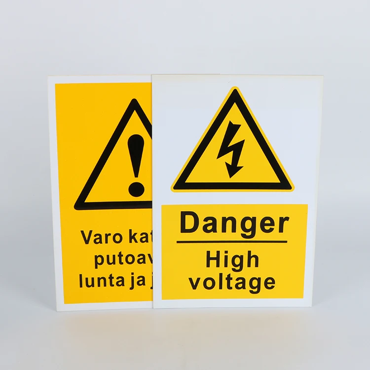 Custom  Plastic Safety Warning Yard Sign Board Pvc Warning Security Signpost For Outdoor