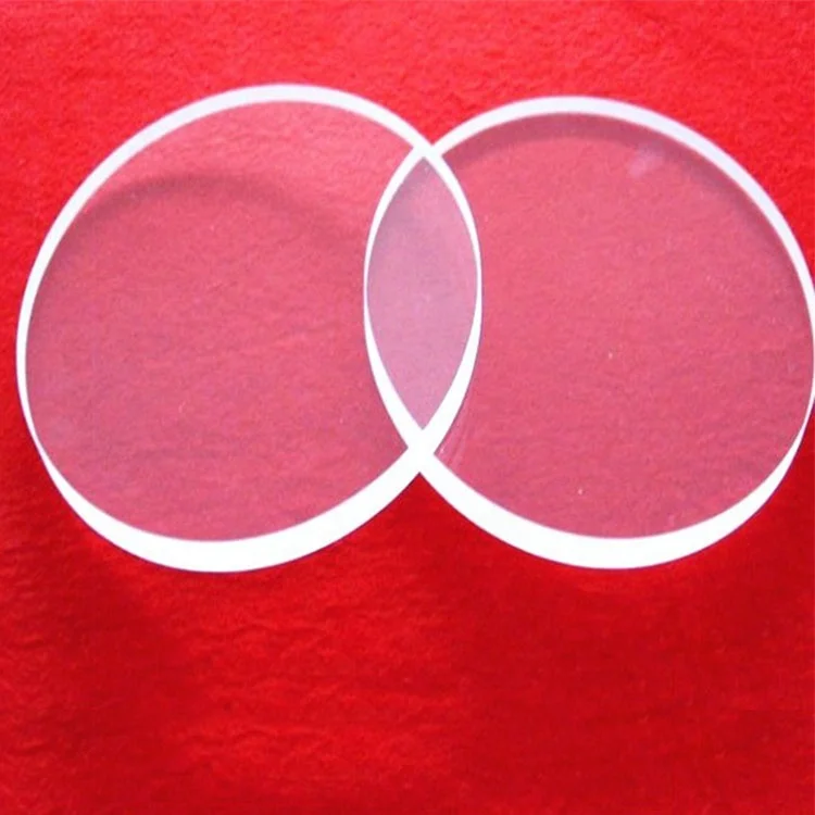 Manufacturer Heat Resistant clear fused sheet silica round wafer glass quartz plate