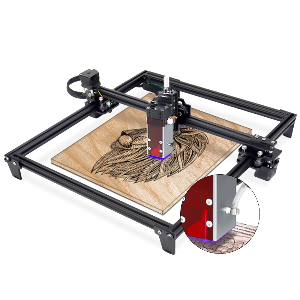 Лазерный Гравировальный резак 80 Вт лазерный гравировальный режущий станок высокомощный модуль с воздушной поддержкой/Wi-Fi в автономном