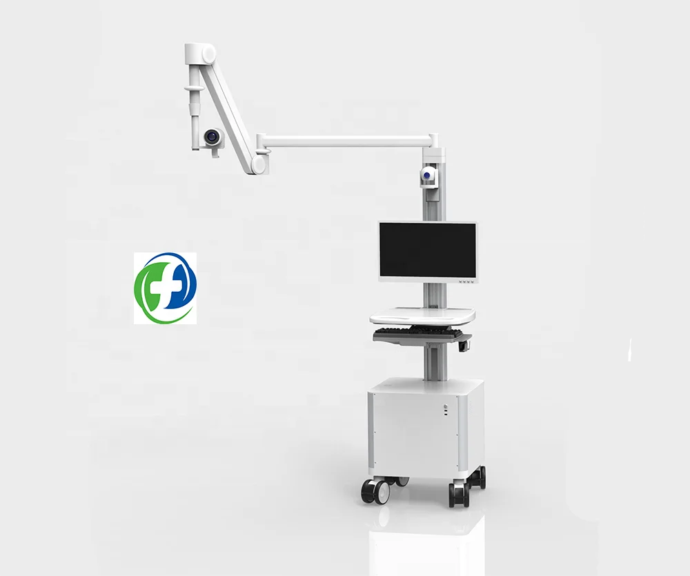 Mobile computer  workstation surgical device cart drawer trolley with VESA mounts remote consultation cart recording device