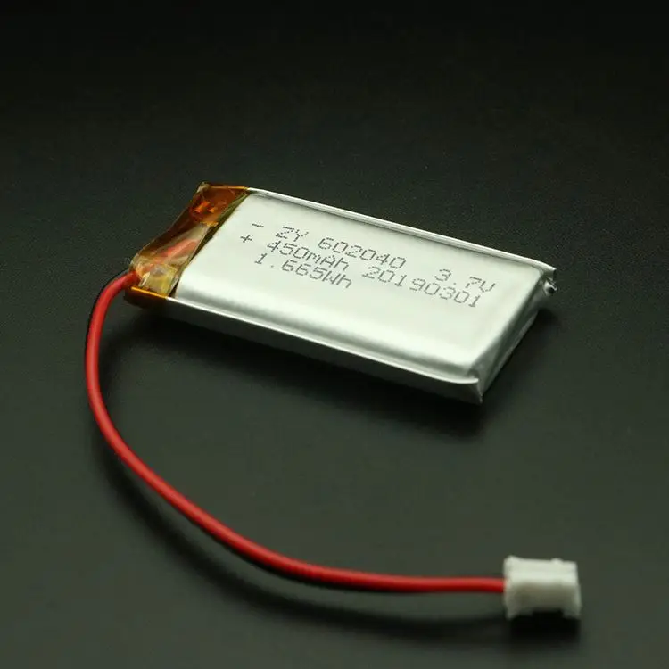 Low Price 602040 3.7V 450mAh 602040Pl Li-Ion Battery  for Smart Watch