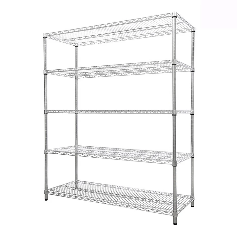 Heavy Duty 5 Tier chrome Metal Storage Wire Shelf NSF Approval Wire Rack Shelving