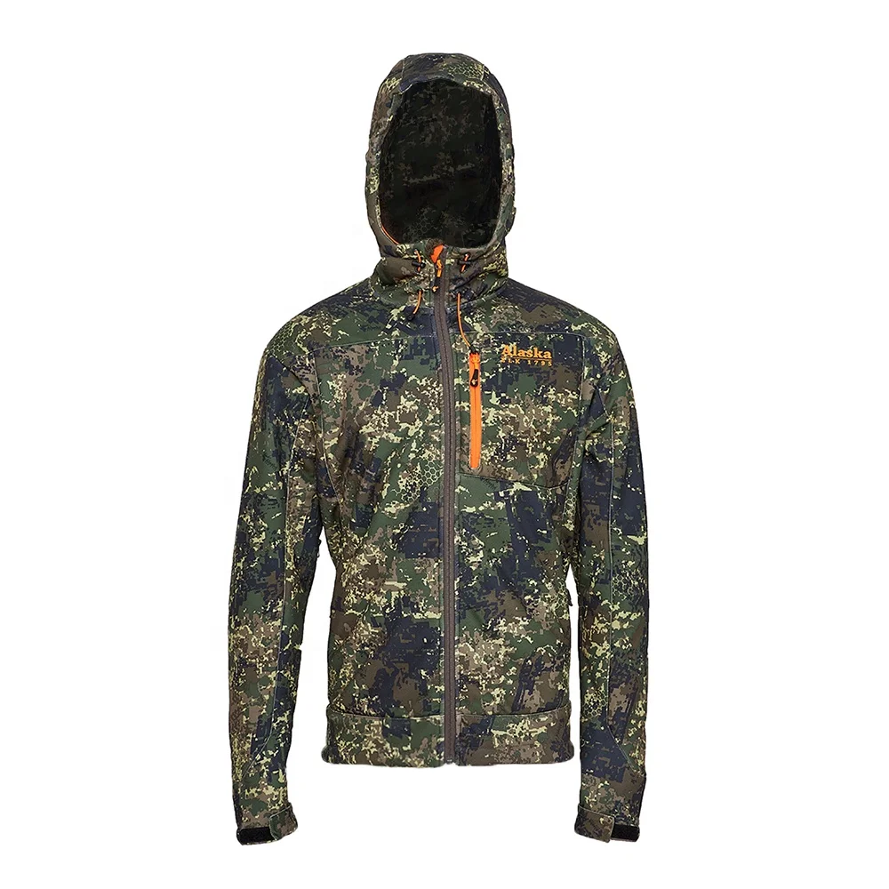 custom digital print camouflage jacket men outdoor hiking hunting hooded coat