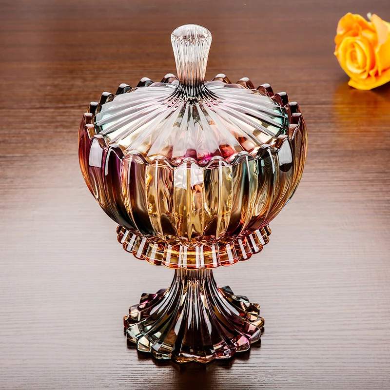 Famous King Crystal Candy Dish luxury christmas glass candy jar