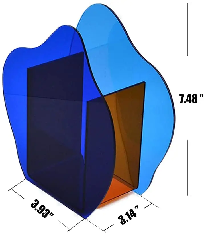 Acrylic Flower Vase Make-up Brush/Pen Holder Elegant Modern Contemporary Design Vase for Home Office Wedding Decor