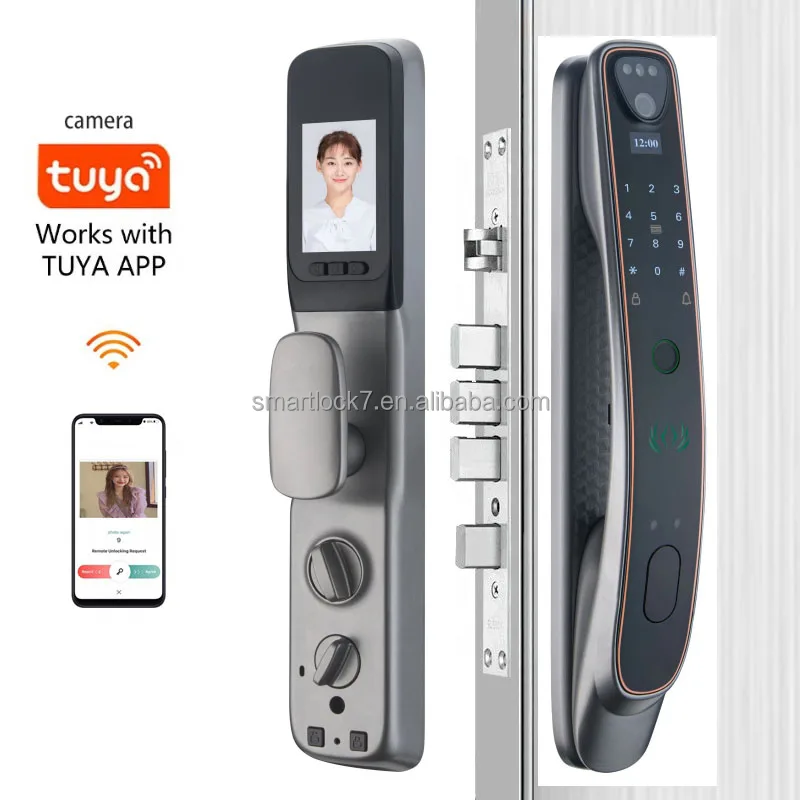 door anti-theft door with smart fingerprint lock