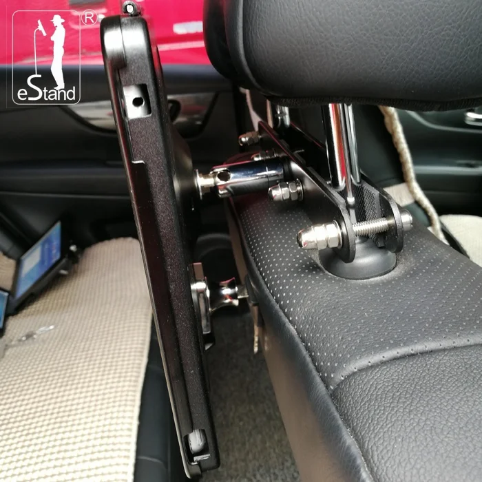 eStand BR24002 vehicle-mounted metal car rear seat for entertainment ads digital stand for iPad tablet
