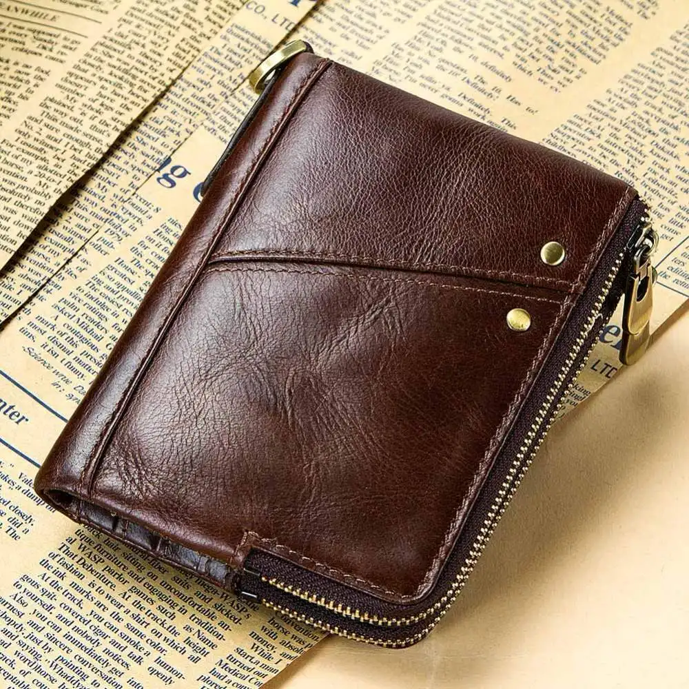 2022  New Products Leather and Card Holder Wallet With Men  Gift Set Retro Business Leather Wallet