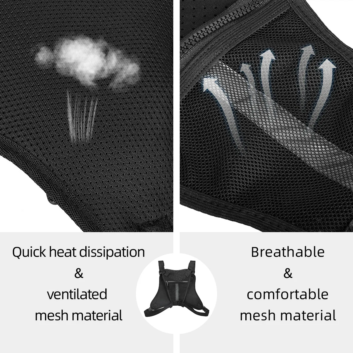 KBW999 Factory New Tide Tactical Bag Reflective Strip Functional Vest Waist Bag Casual Personalized Men Vests Chest Bag Workwear