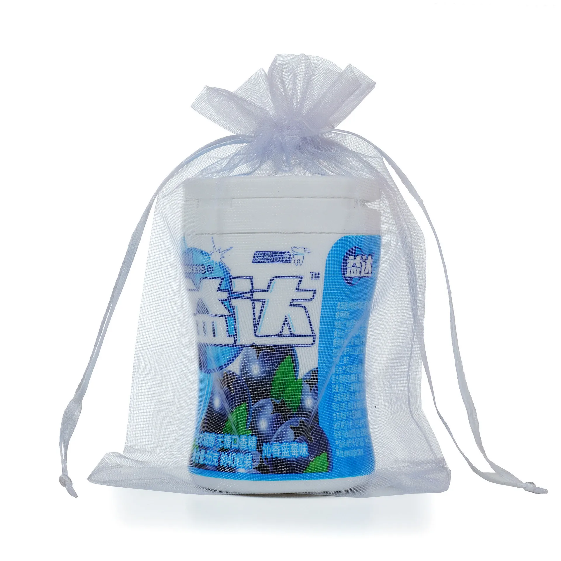 10x15cm White Organza Bags  Low MOQ 100PCS Christmas Gift Favor Mesh Jewelry Pouches Wedding Party Candy Bag 4x6 Inch