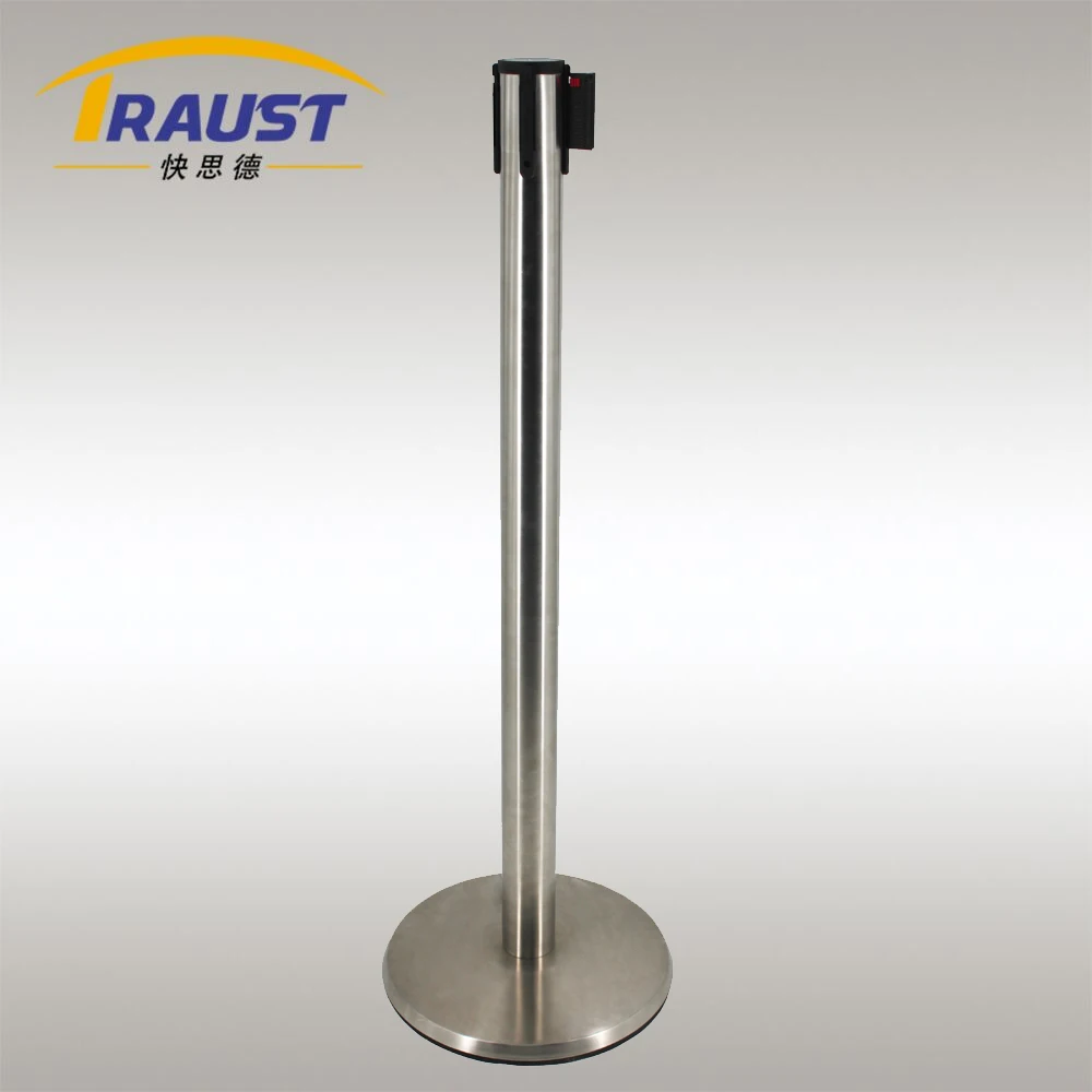 Museum station theater custom line stainless steel q manager queue stand barrier post stanchions rope product for sale