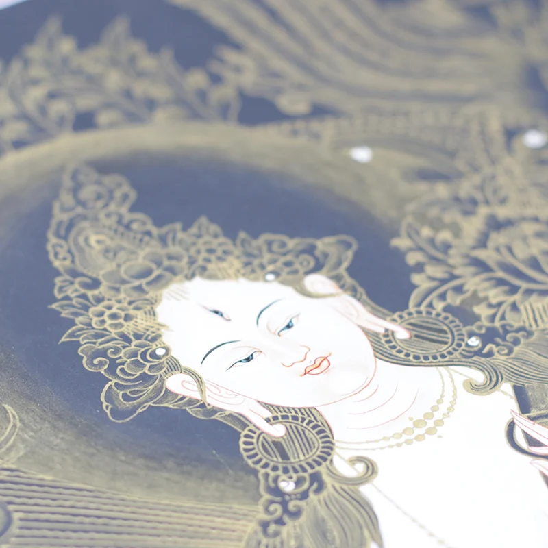 
The Tibetan Buddha pattern gold stamping Thangka 