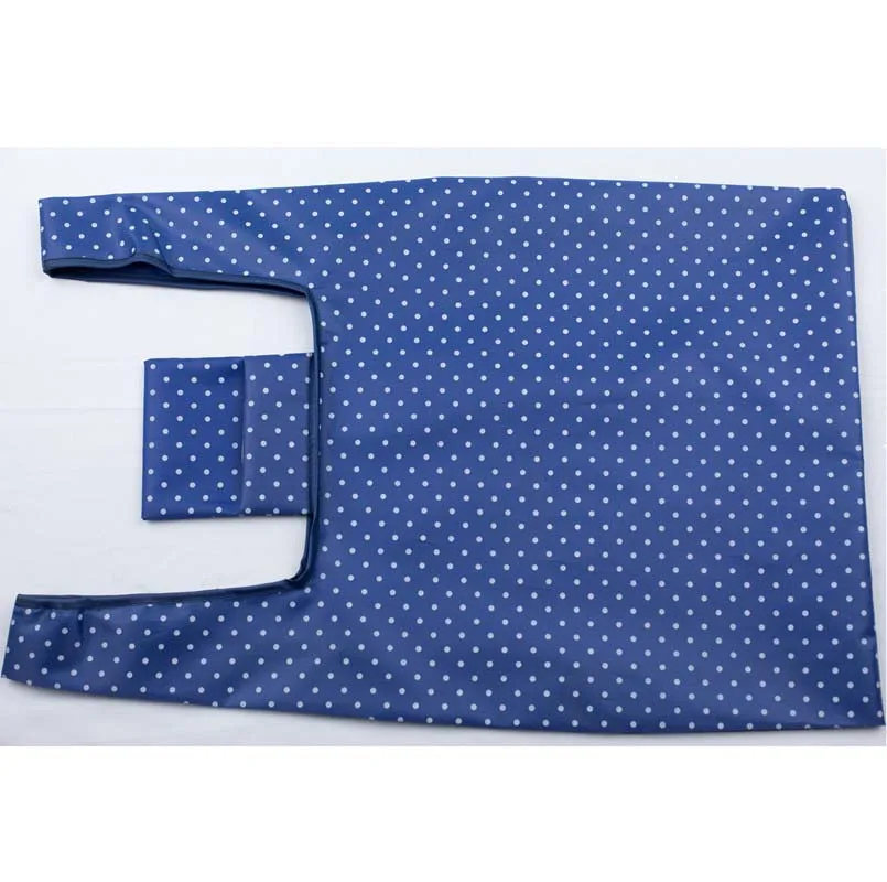 2023 new portable tote bag polyester reusable eco friendly shopping bag folding bags for shopping with logo