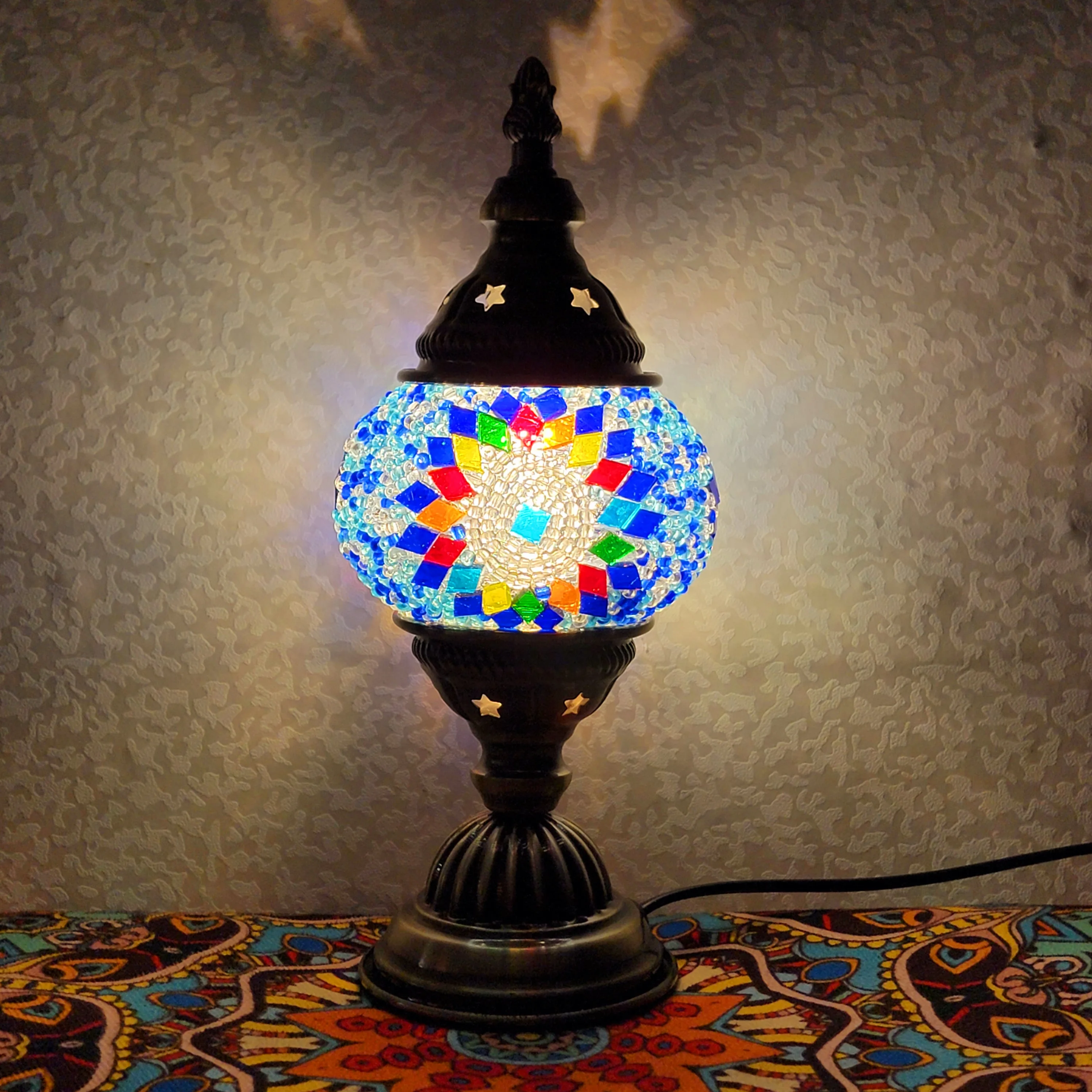 DIY New Arrival Modern  Turkish Mosaic Glass Art LED Creative Handmade Gifts Kit Home Decoration Table Lamp