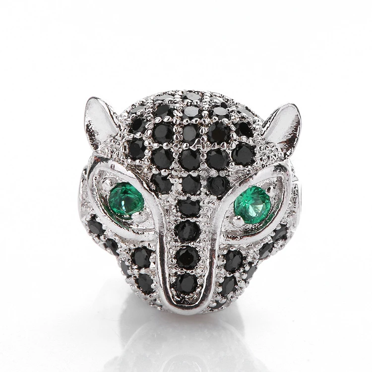 CZ Cubic Bead Earrings Material Jewelry Leopard Brass Beads Spacer Accessories Jewelry Necklace Accessories For Jewelry Findings