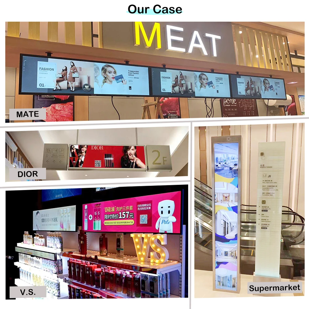 digital price display smart lcd shelf display supermarket advertising lcd smart shelf screens display 43 47 inch for advertising