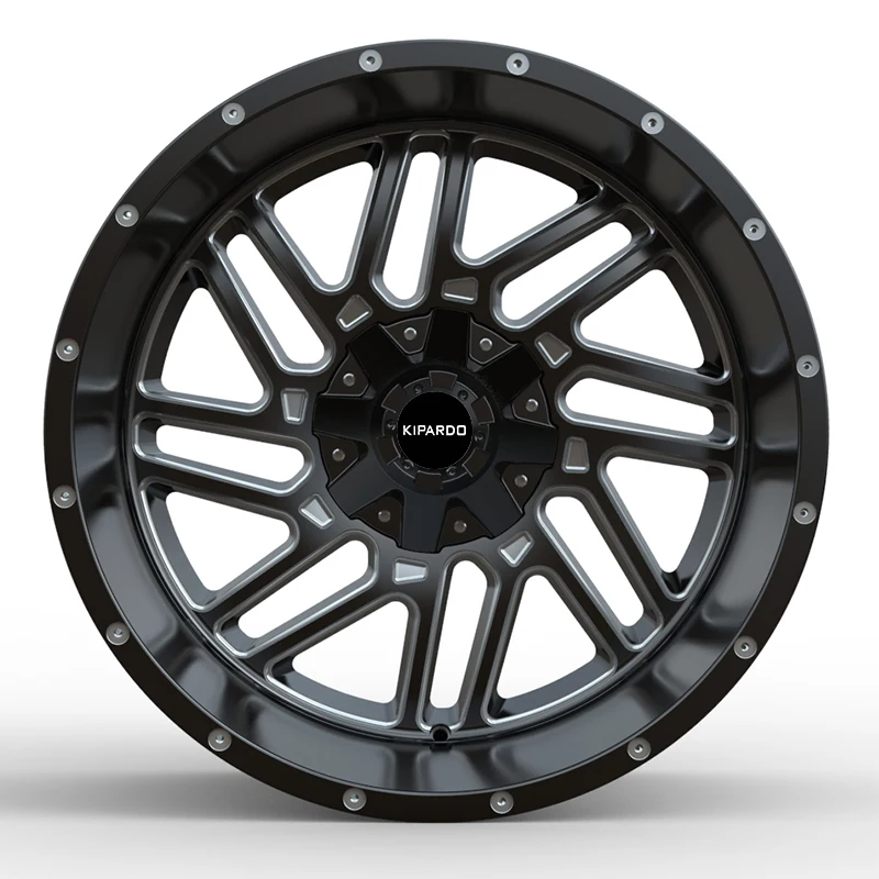 KIPARDO 20 inch milling rivet milling spoke design alloy wheel car rims