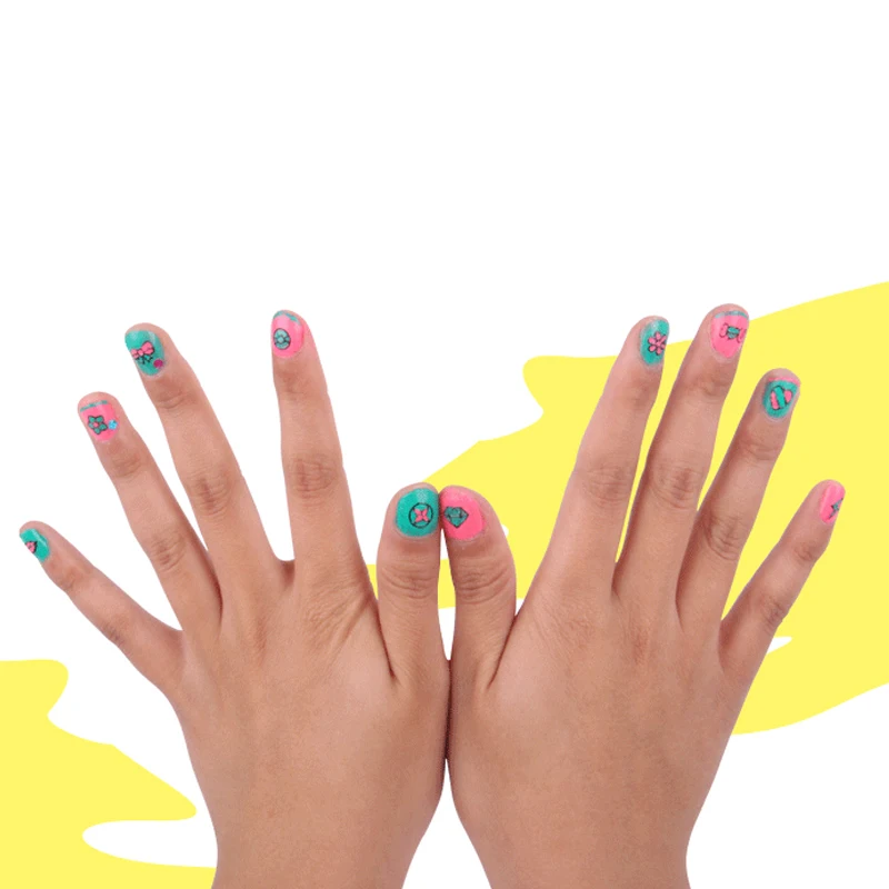 Jouet De Maquillage Beauty Pretend Play Creativity DIY Fashion Girls Nail Pan Set Makeup Toys