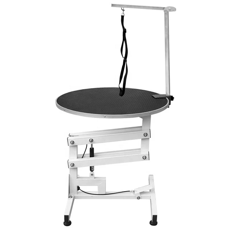 Custom Electric lifting dog table hydraulic dog show table pet grooming table with LED light