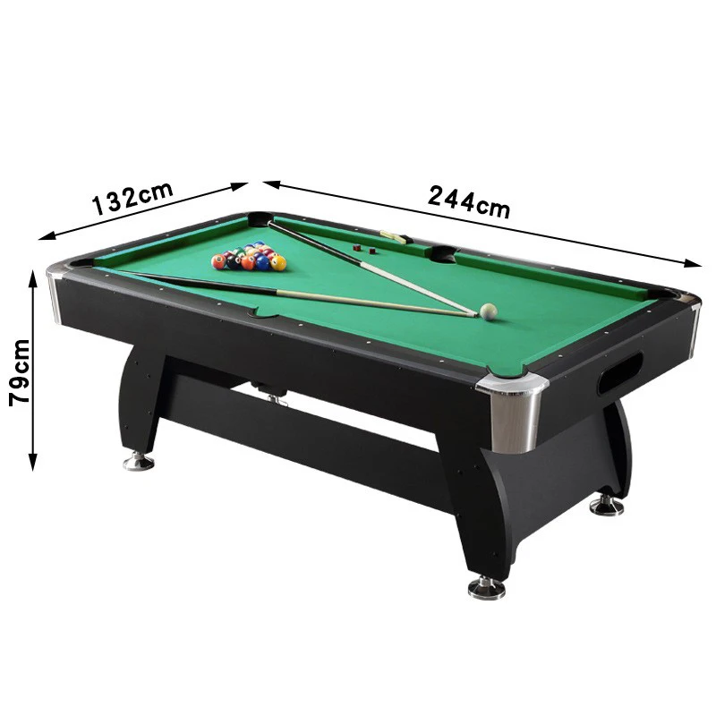 Factory Wholesale Superior Billiard Table De Tennis Table Black 8ft  Pool Table Billiard