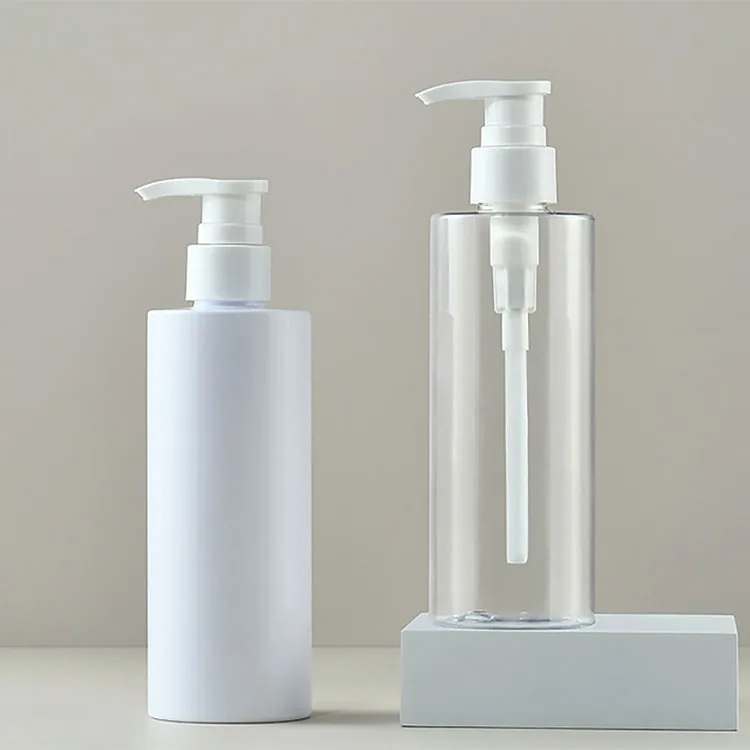 Customized 300ml 500ml 750ml 1000ml Plastic Pump Round Gradient Color PET Skincare Plastic Lotion Bottle Packaging Bottle