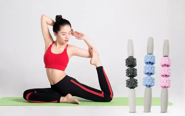 Домашняя Тренировка Йога Массаж глубокая расслабление мышц Алмазный Узор ролик красивый артефакт для ног палочка массажер