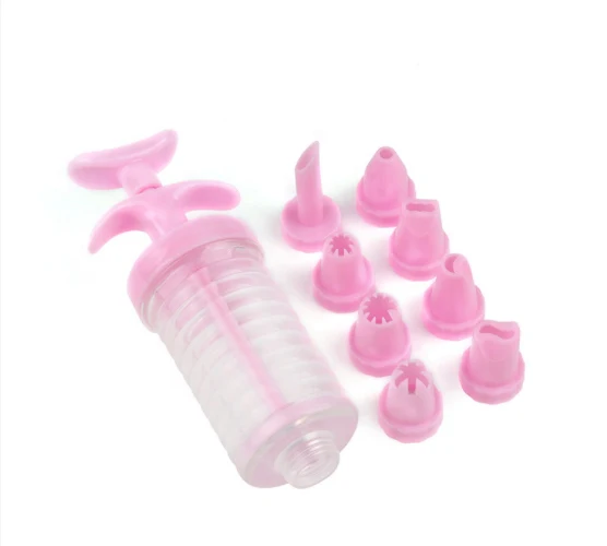 8pcs Icing Piping Nozzles Pastry Tips Cake Sugar craft Decorating Tool Set with Plastic Pastray