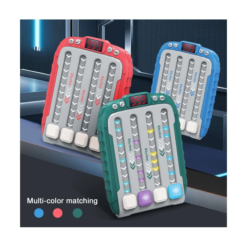 Portable Handheld Press Master Game Speed Training Toys Kids Educational Electric Light up Sensory Reaction Fidget