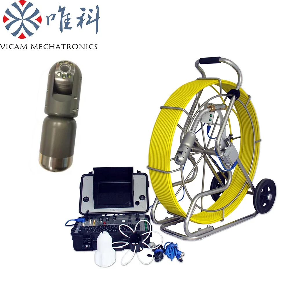 HD DVR Camera system battery powered pipe inspection robot for pipeline inspection