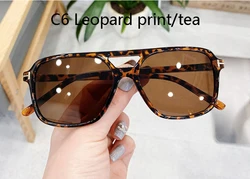 3885 Wholesale Cheap Unisex Ocean Lens Double Beam Plastic Frame Fine Square Sunglasses